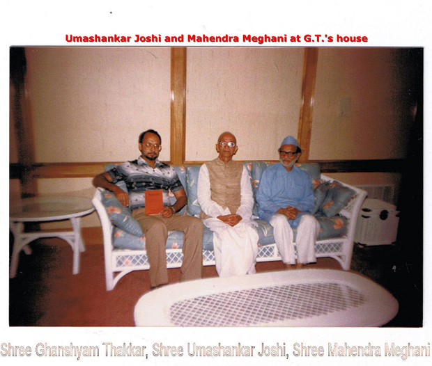 Umashankar Joshi at Ghanshyam Thakkar's House